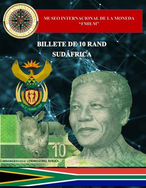 Billete De 10 Rand De Sudáfrica. Museo Internacional De La Moneda