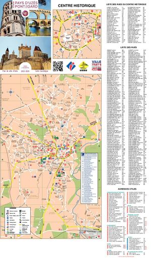 Plan de ville Uzès 2023