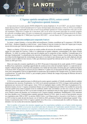 LA NOTE DU CESA N°515