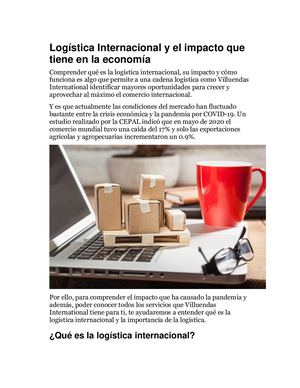 Calaméo - Logística Internacional Y El Impacto Que Tiene En La Economía