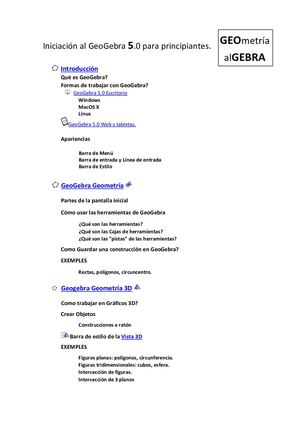 Iniciación Al Geogebra