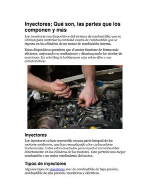Inyectores; Qué Son, Las Partes Que Los Componen Y Más