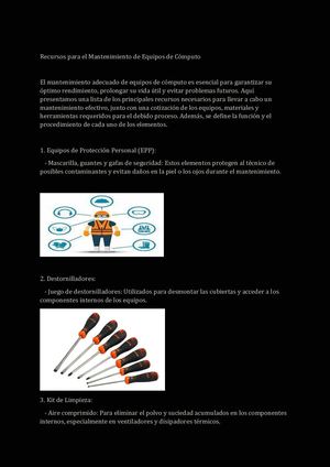 mantenimiento