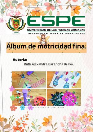 ÁLBUM ENFOCADO EN EL DESARROLLO DE LA MOTRICIDAD FINA.
