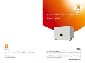 Alma Solar X3 Forth 40 150kw MANUAL SOLAX