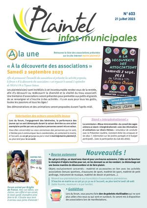 Plaintel Infos 603 Du 21 Juillet 2023