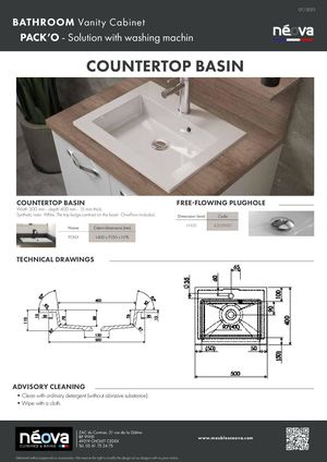 NEOVA 2023 PACKO COUNTERTOP BASIN