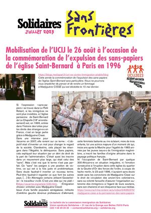 Bulletin Sans Frontière n°14 - juillet/aout 2023