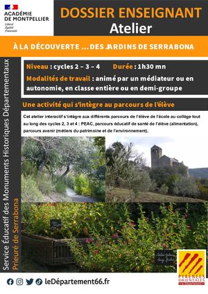 Cycles 2, 3 et 4 - Dossier Enseignant - Atelier "À la découverte des jardin de Serrabona"