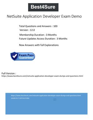 NetSuite Application Developer Exam Dumps And Practice Tests