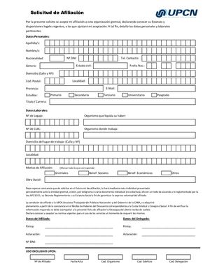 Solicitud De Afiliacion