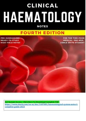 Haematology Notes