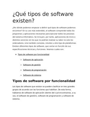 Tipos De Software Que Exite D