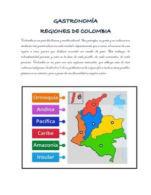 Gastronomía de las Regiones de Colombia