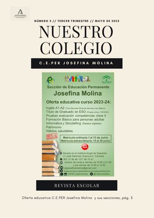 Revista Escolar Nº 3 Ceper Josefina Molina