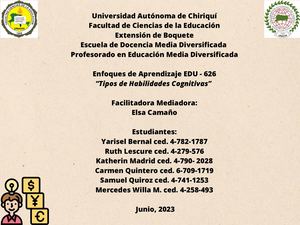 Mapa Conceptual Tipos De Habilidades Cognitivas