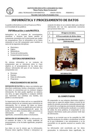 Definición Informática Y Computador