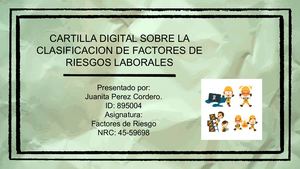 Clasificacion de factores de riesgos laborales.