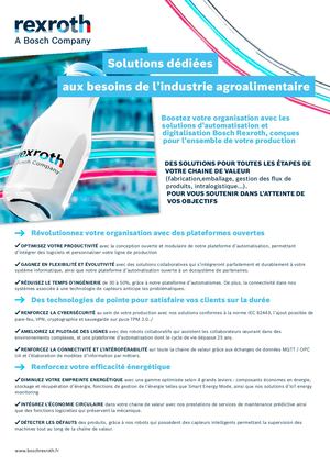 Flyer -Solutions dédiées aux besoins de l’industrie agroalimentaire