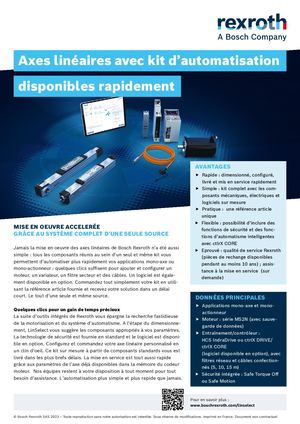 Flyer - Axes Lineaires avec Kit d'Automatisation