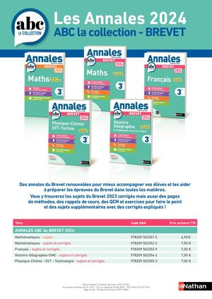 Bdc Nathan Annales 2024 Brevet