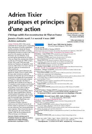 Programme - Adrien Tixier (2009)