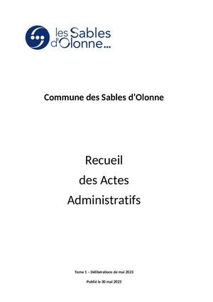 Recueil des Actes Administratifs