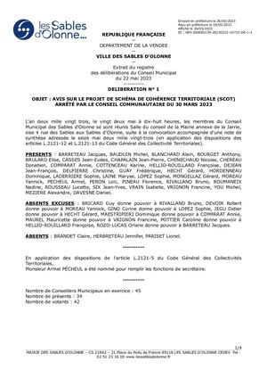 DELIBERATIONS CM 25 MAI 2023