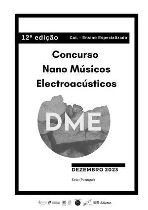 Concurso Nano Músicos Electroacústicos 2023 - Ensino Especializado