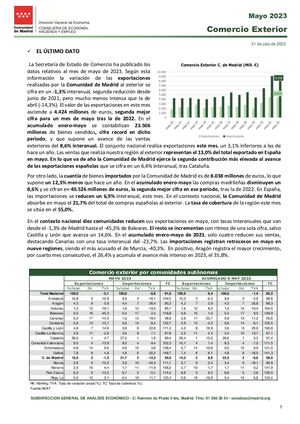 Nota Comercio Exterior De Bienes Mayo 2023