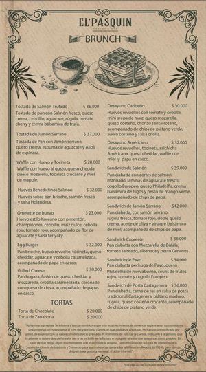 Menú El Pasquín