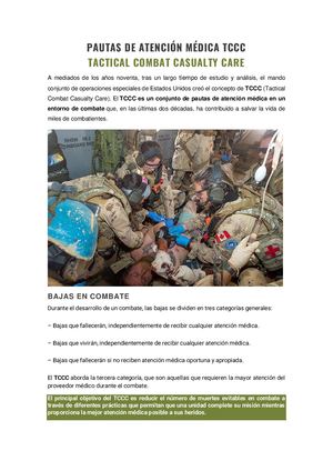 Pautas De Atención Médica Tccc