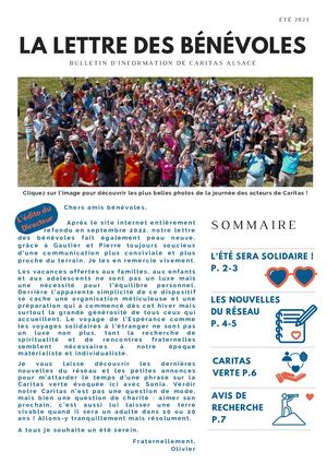 Lettre Des Bénévoles été 2023