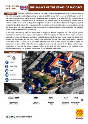 Self-guided tour map - The palace of the kings of Majorca