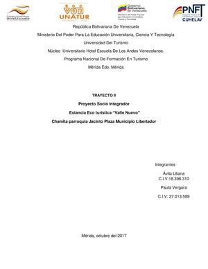 PROYECTO PNFT.15 SOCIO-INTEGRADOR