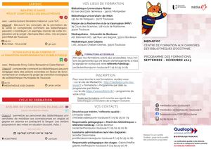 Programme des Formations - septembre à décembre 2023
