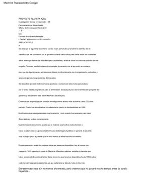 Blue Planet Project ( Español - Spanish )