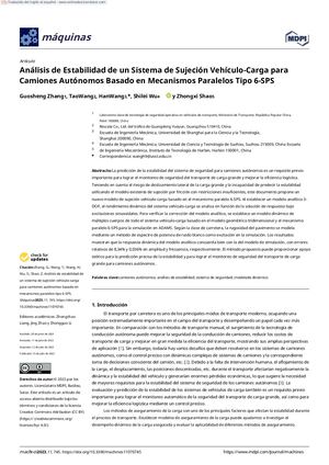 Análisis de Estabilidad de un Sistema de Sujeción Vehículo-Carga para Camiones Autónomos Basado en Mecanismos Paralelos Tipo 6-SPS