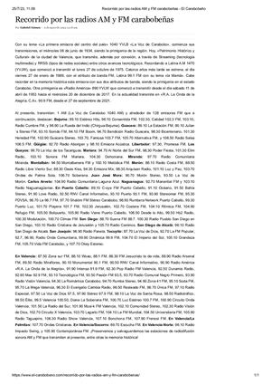 Recorrido por las radios AM y FM - Diario: El Carabobeño