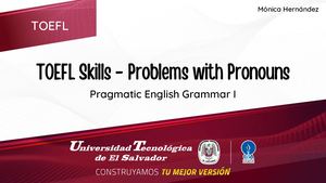 TOEFL Skills - Problems With Pronouns
