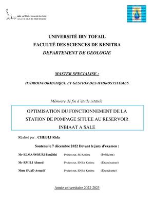 Optimisation énergétique de station de pompage