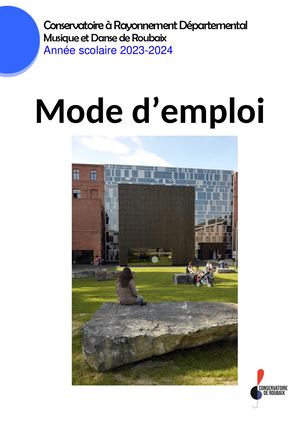 Conservatoire Mode d'emploi