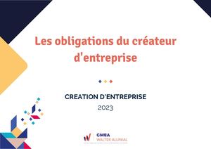 Obligations du créateur d'entreprise
