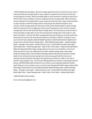 +256750134426 ==NO.1 REAL DEATH REVENGE SPELLS CASTER IN GERMANY- POWERFUL CLASSIFIEDS INSTANT DEATH SPELL CASTER ONLINE TO KILL SAME DAY IN LITHUANIA.
