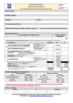 Dossier Candidature Noel 2023