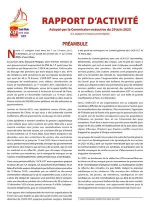 RAPPORT D'ACTIVITÉ 12e Congrès2023