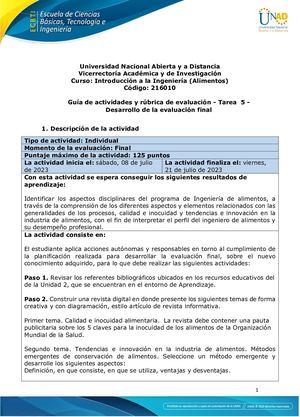 Guia De Actividades Y Rúbrica De Evaluación Tarea 5 Desarrollo De La Evaluación Final (1)