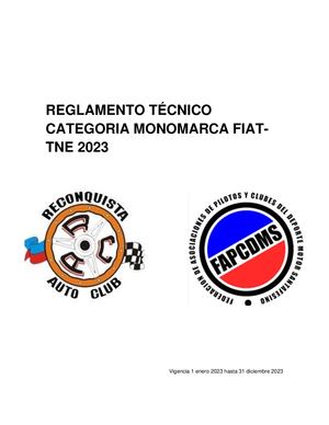 Reglamentación Técnica 2023 Final
