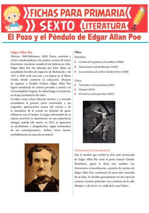 El Pozo Y El Péndulo De Edgar Allan Poe Para Sexto