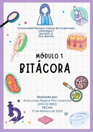 Bitácora Histología I